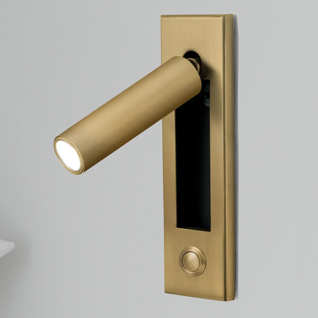 Embedded bedside table sconce