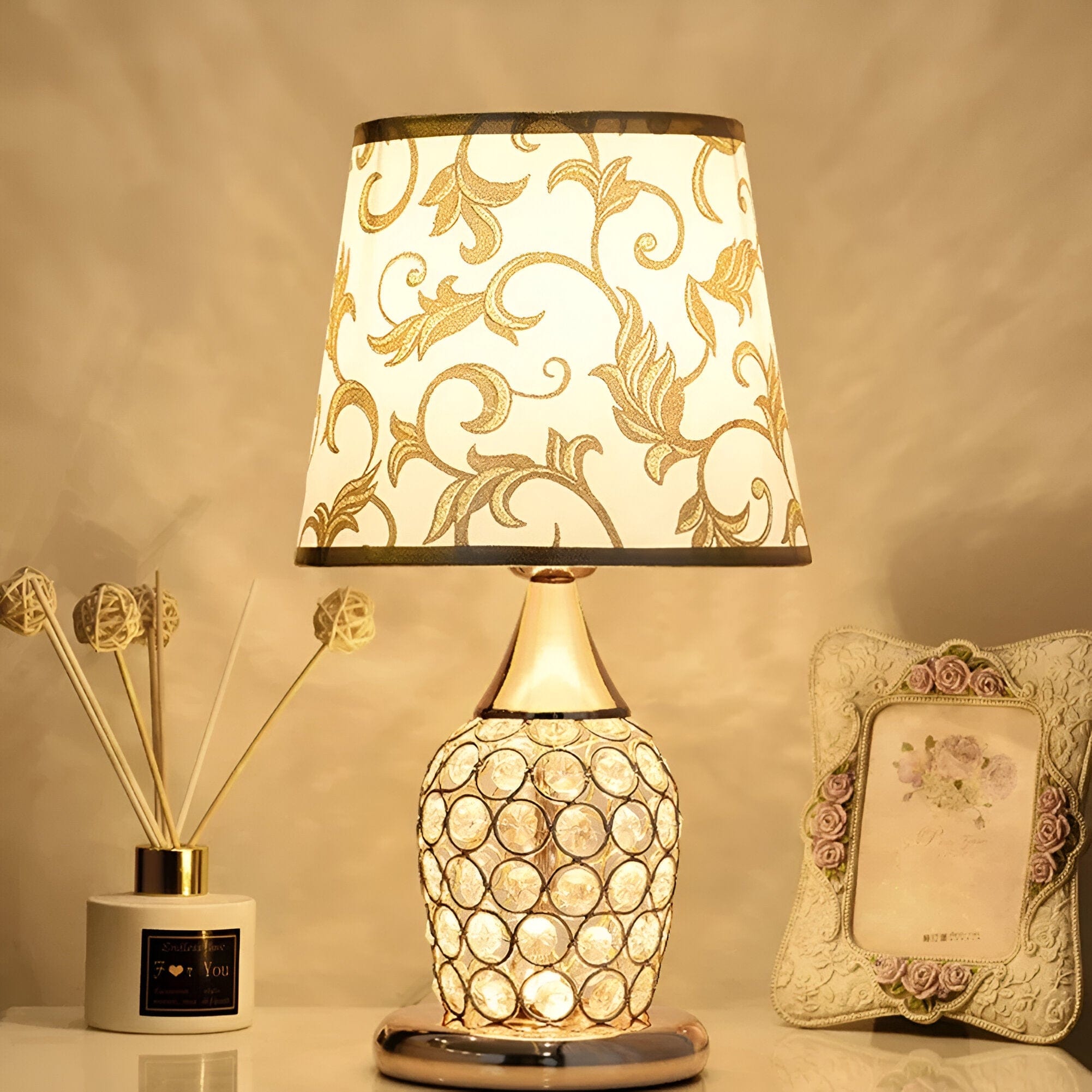 European-Style Crystal Table Lamp