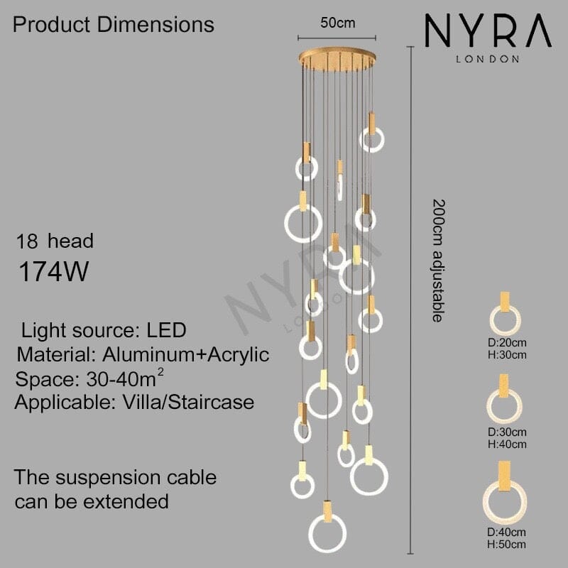 Lampadario Halo Ring