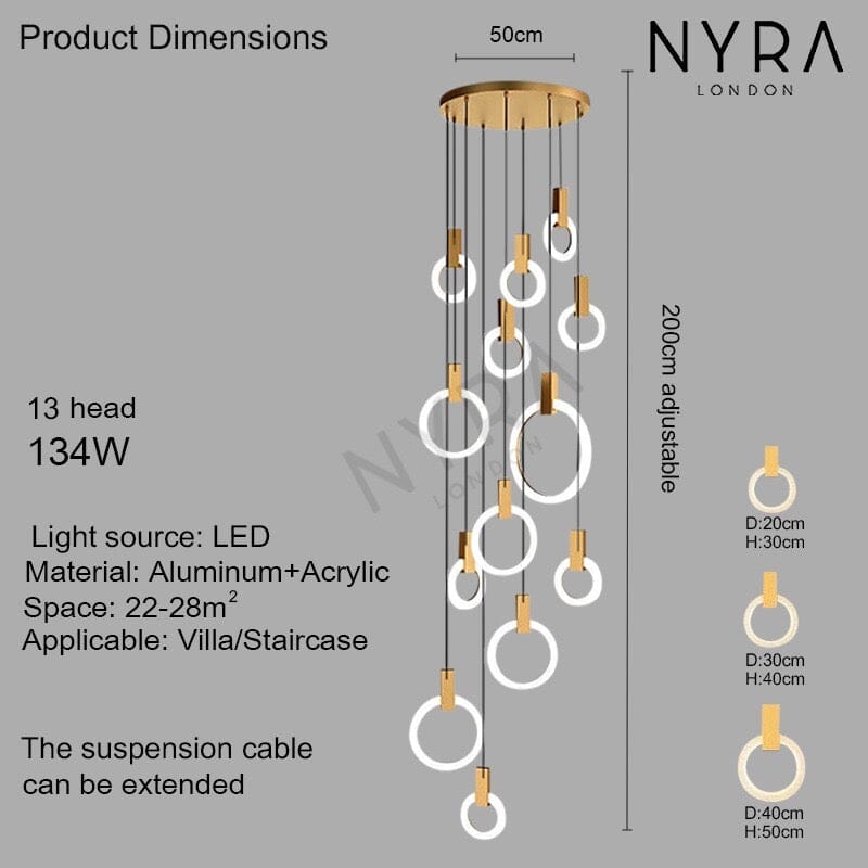 Lampadario Halo Ring