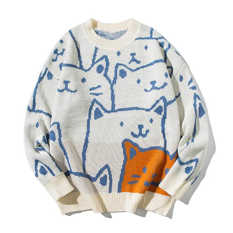 Maglione alla moda con gatto