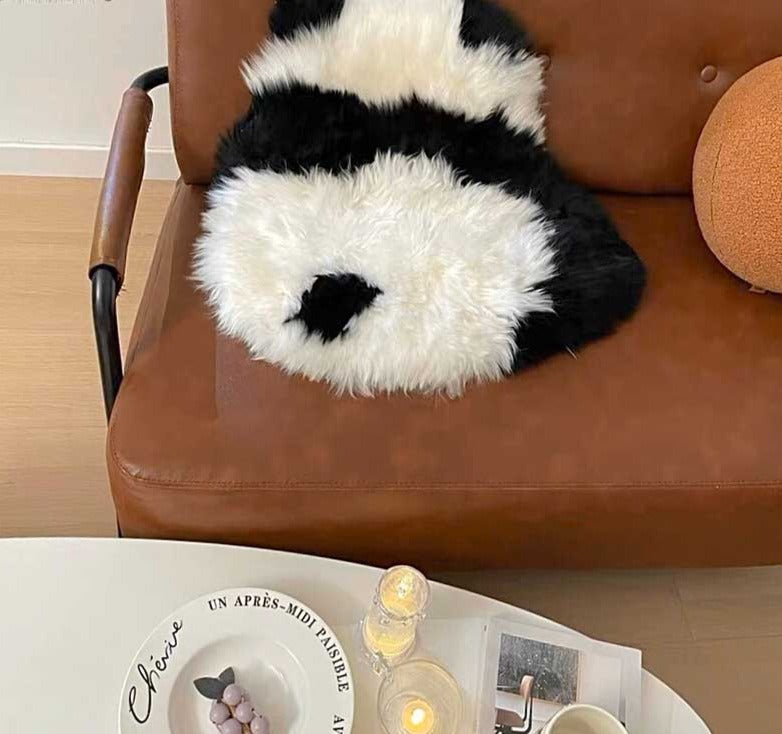 Alfombra mullida con forma de panda