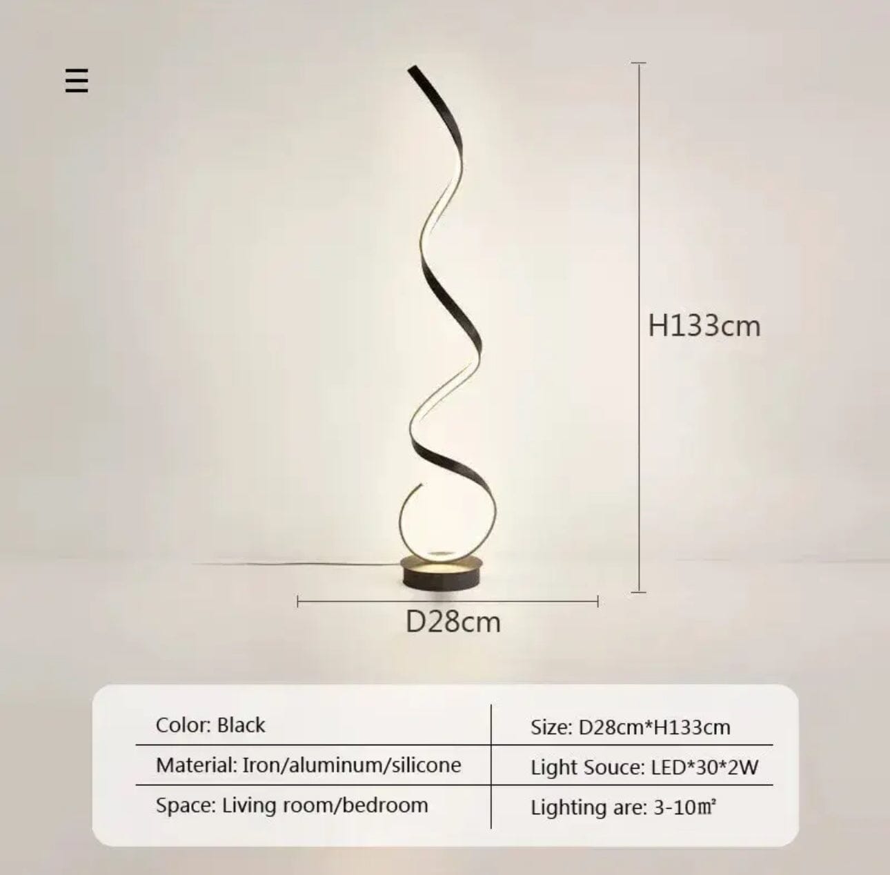 Wave vloerlamp