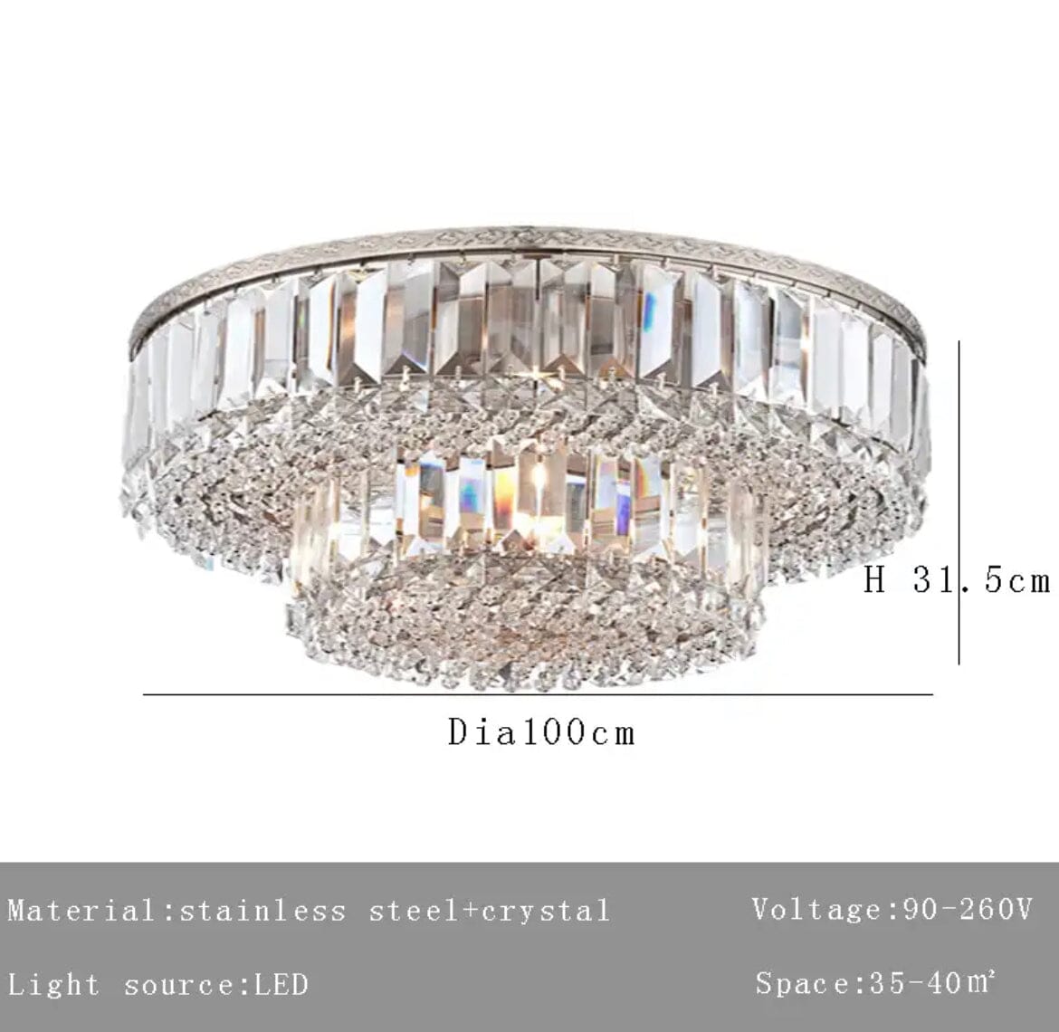 Chandelier en cristal Rosalina