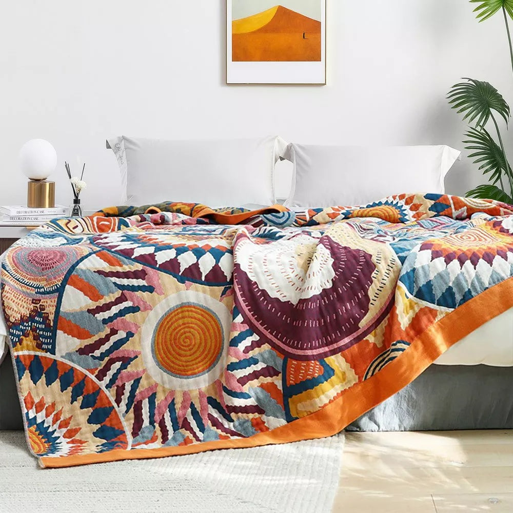 Couverture en Coton Sunburst