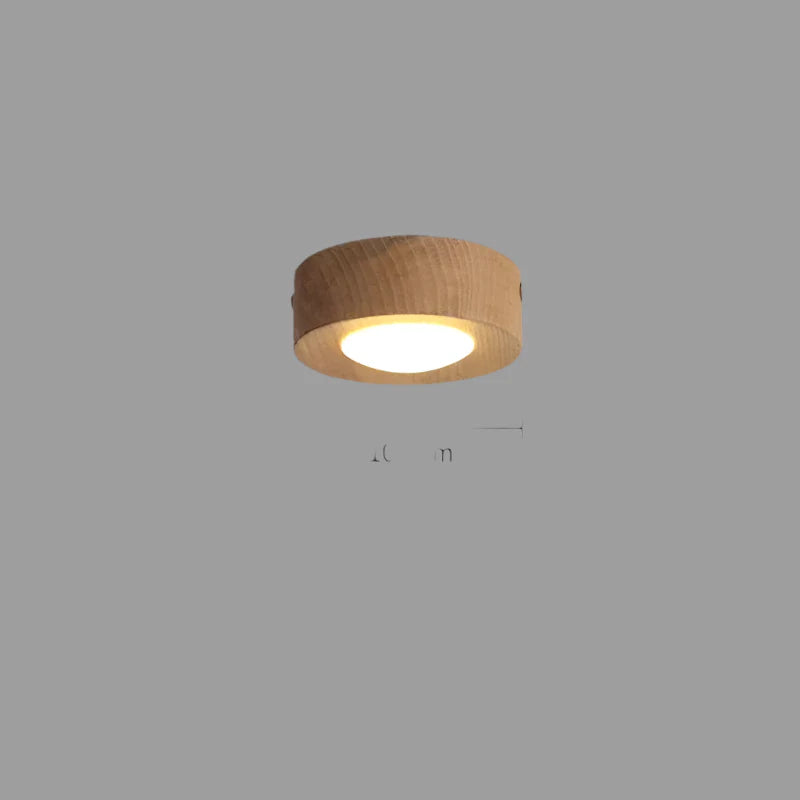 WoodenGlow - Walnut Ceiling Lamp with LED Spotlight