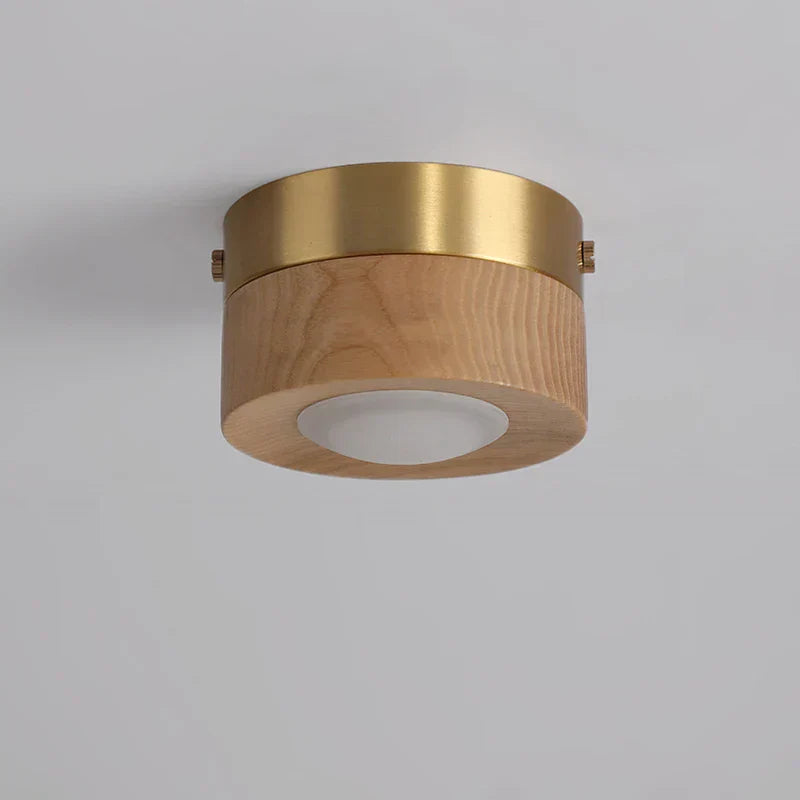 WoodenGlow - Valnød Loftslampe med LED Spotlight