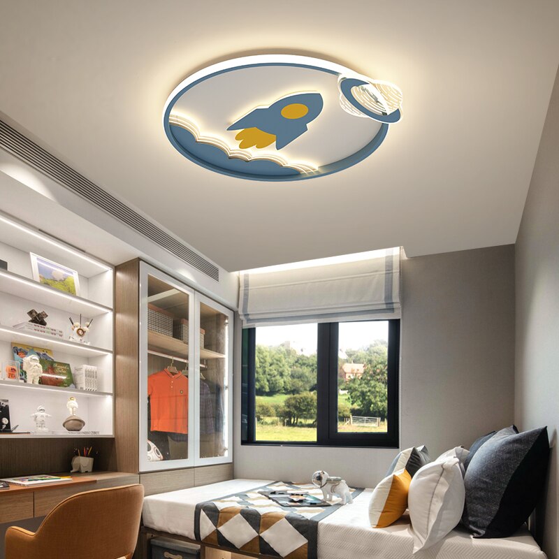 Chandelier pour chambre d'enfants Space Rocket