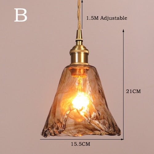 Lampa cu plafon din sticlă Amirino