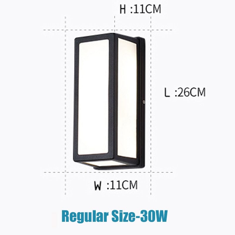 LED Outdoor Rectangle Wall Motion Sensor Lamp