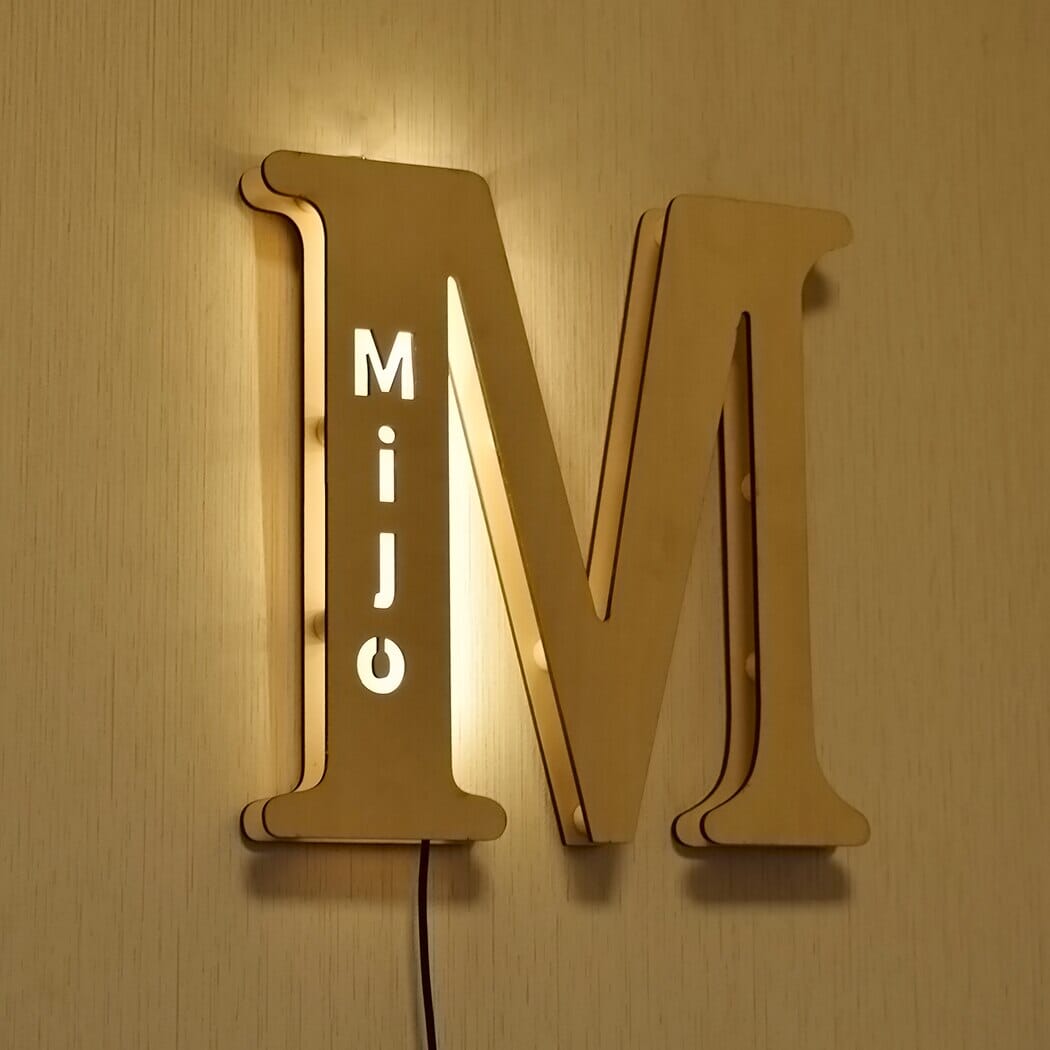 Alphabet LED Wall Lamp