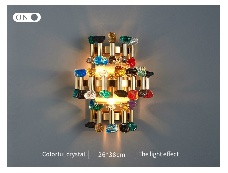 YLK Rarmaden Colorful Luxury Crystal Sconce