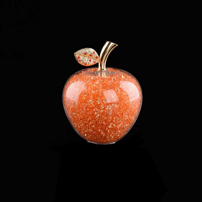 Vrimlo® Handmade Crystal Apple Figurine