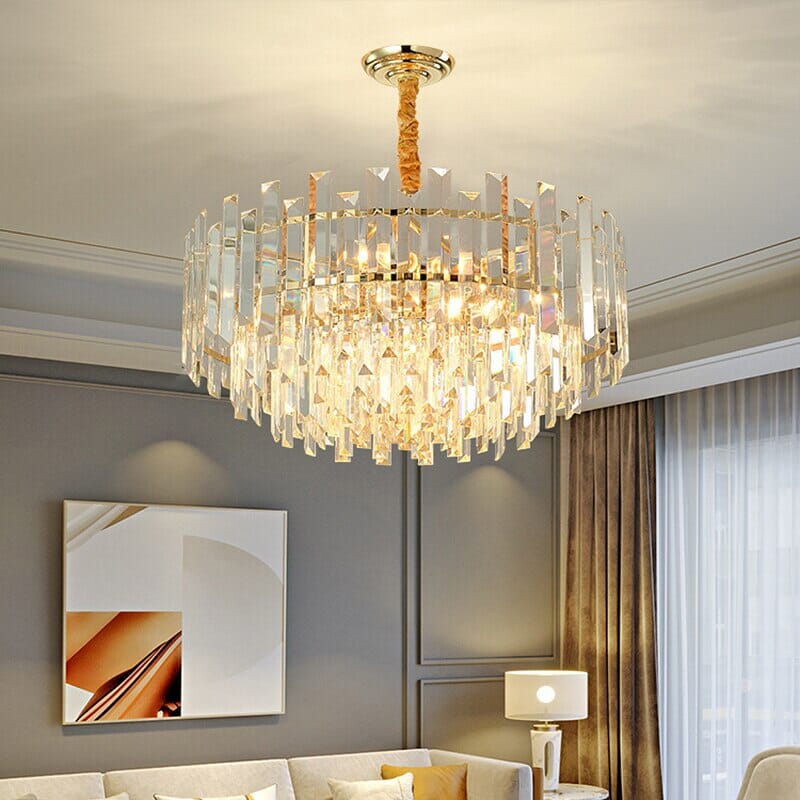 LED Round Golden Crystal Lamp