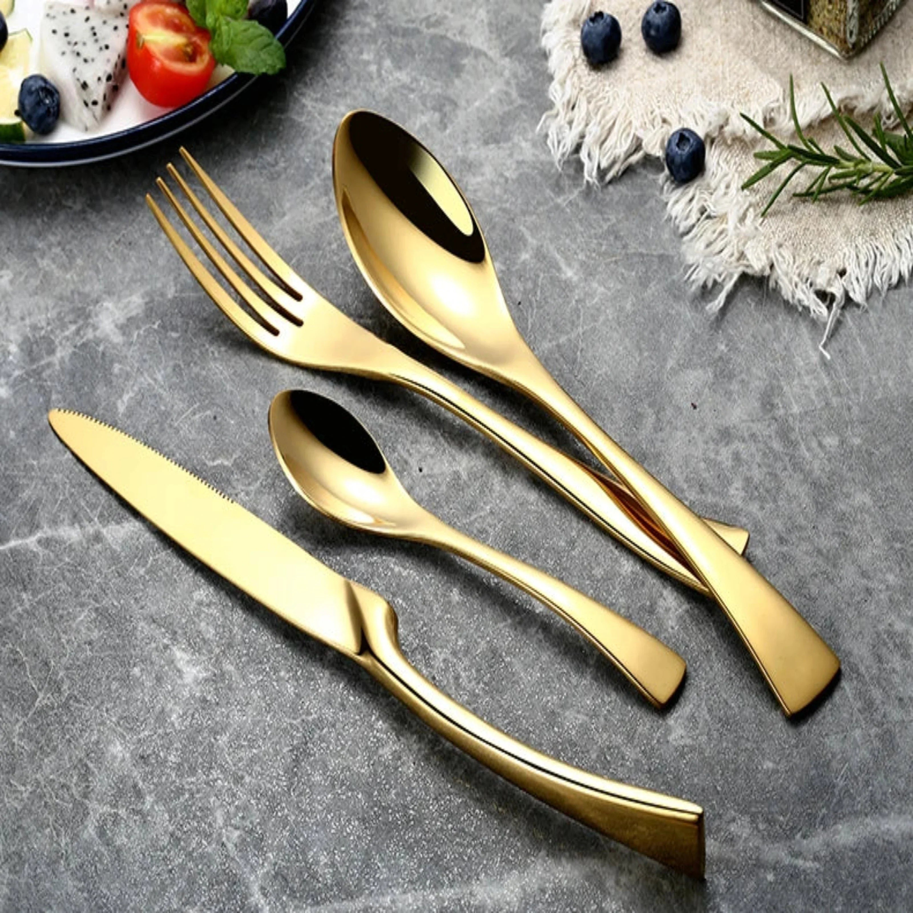 Besteckset aus Edelstahl Salime Gold Collection