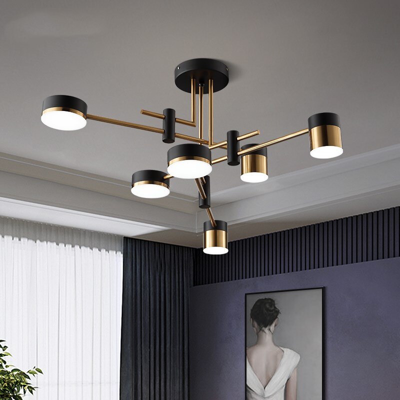 Exquisite Black Golden Nordic Chandelier