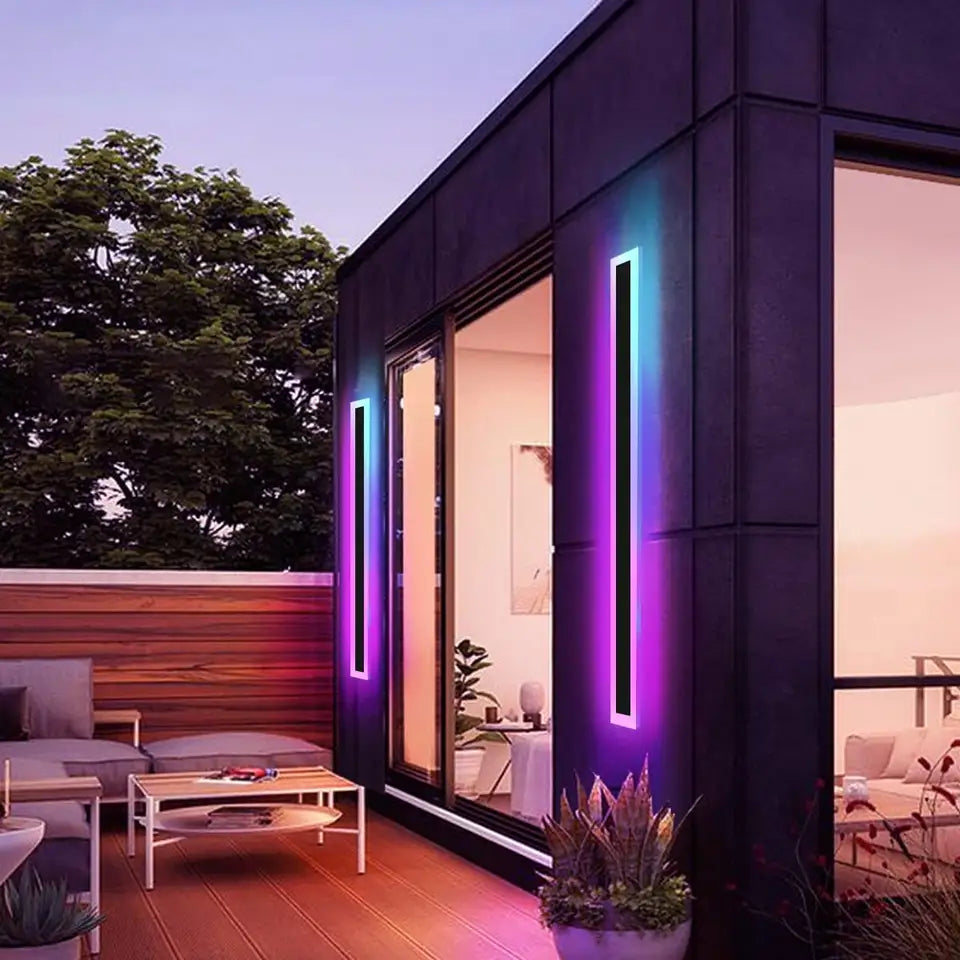 Aplique LED de pared impermeable para exterior e interior (RGB)