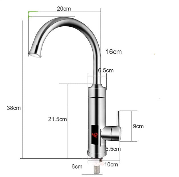 Torneira de Cozinha Elétrica – Água Quente e Fria Instantânea para Eficiência Sem Esforço