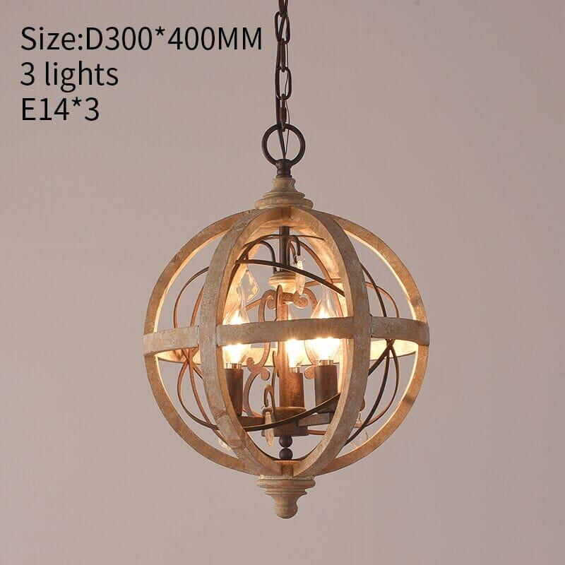 Antique Wooden Chandelier