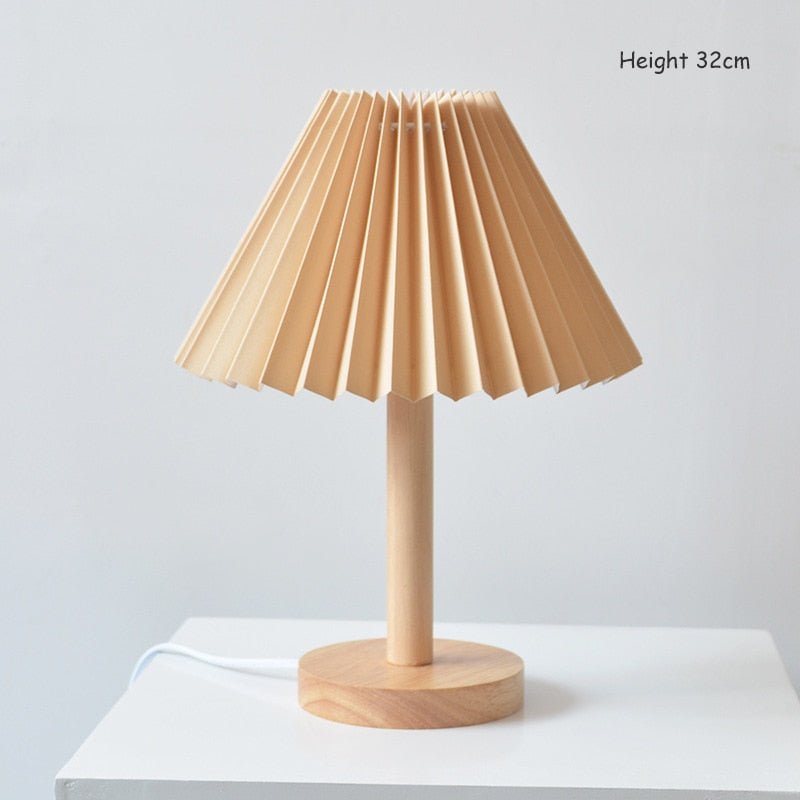 Korean Retro Pleated Table Lamp