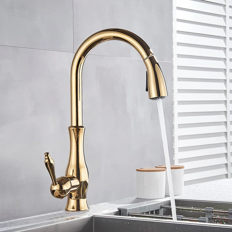 GlamFaucet – Torneiras de Cozinha Douradas