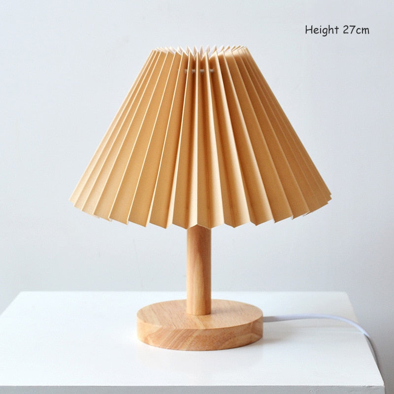 Korean Retro Pleated Table Lamp