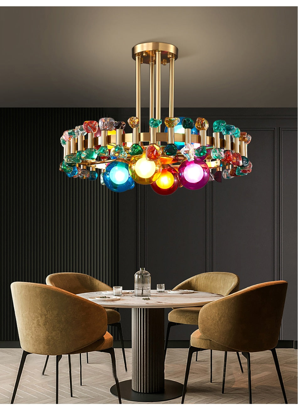 YLK Rarmaden Colorful Luxury crystal chandelier