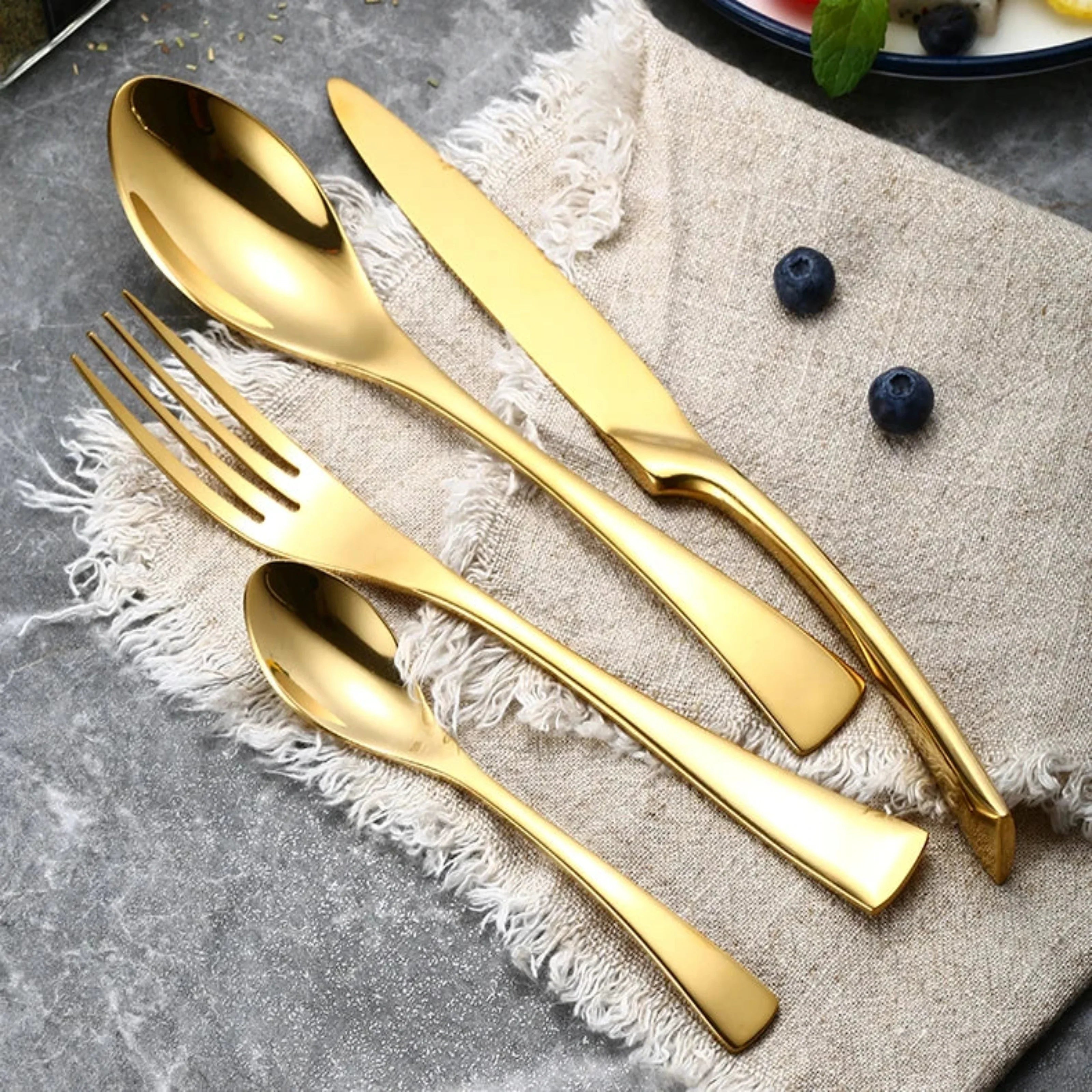 Besteckset aus Edelstahl Salime Gold Collection