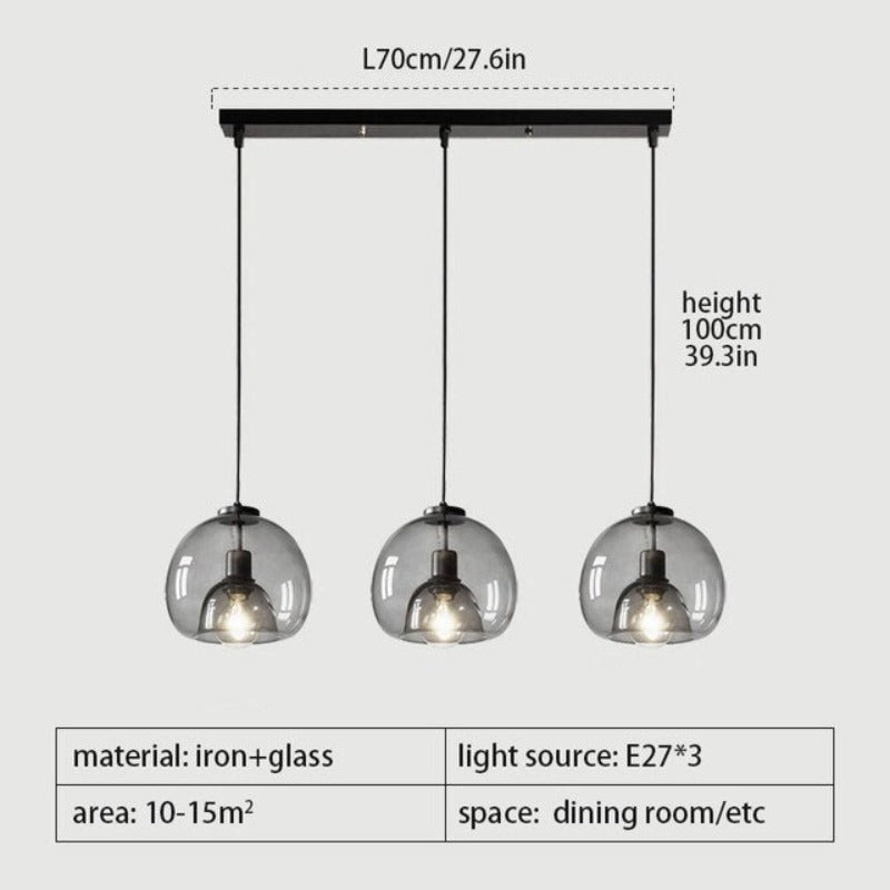 Lámpara colgante LED nórdica oscura