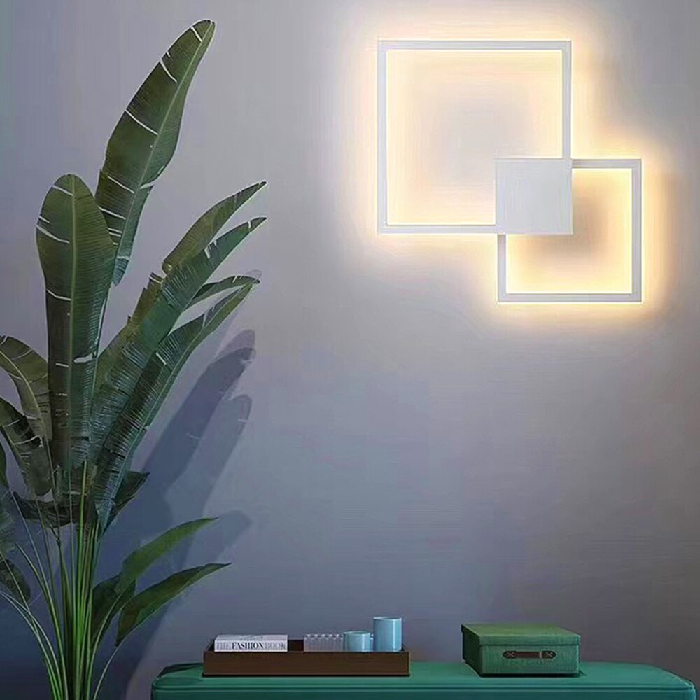 Black-White Square Wall Decoration Lamp