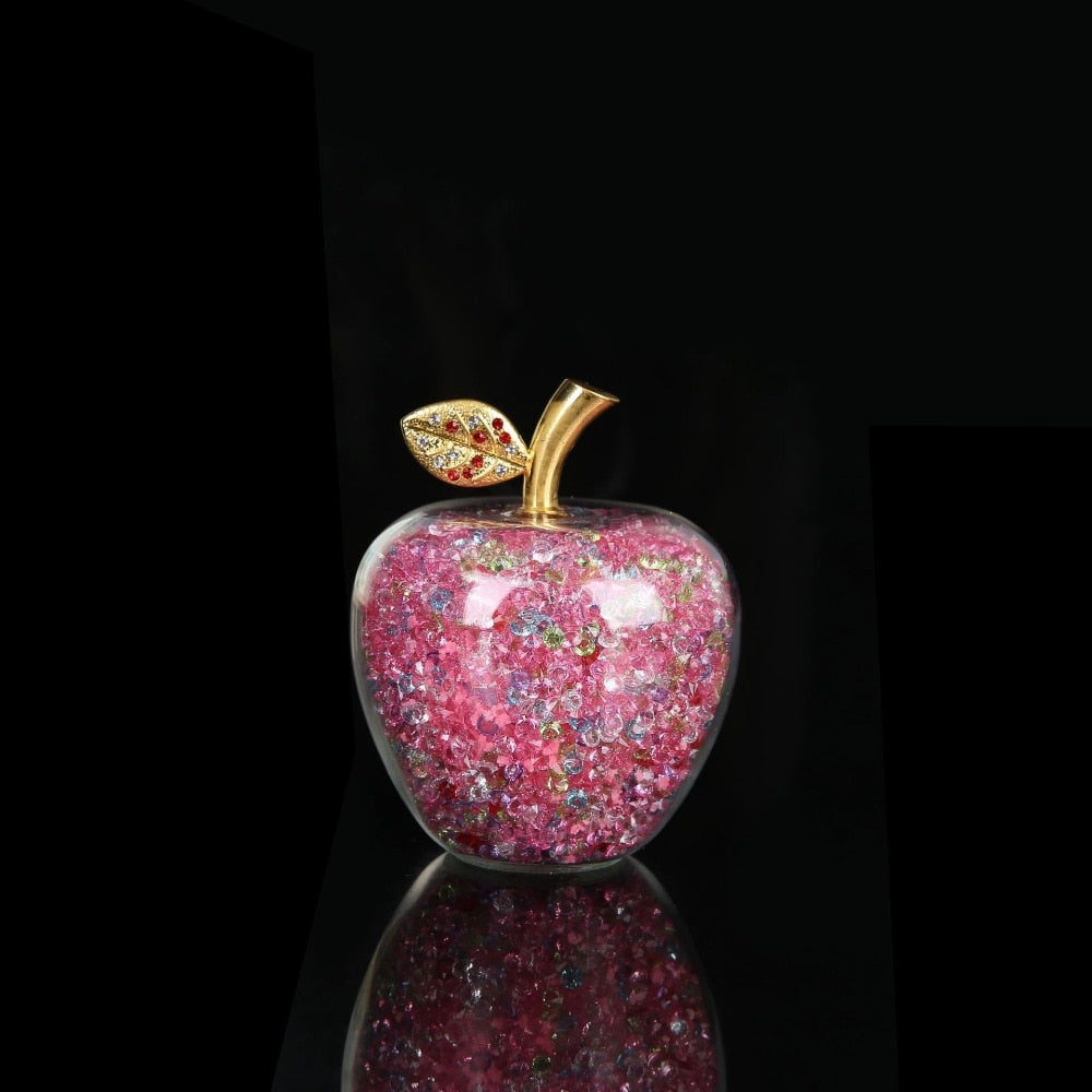 Vrimlo® Handmade Crystal Apple Figurine