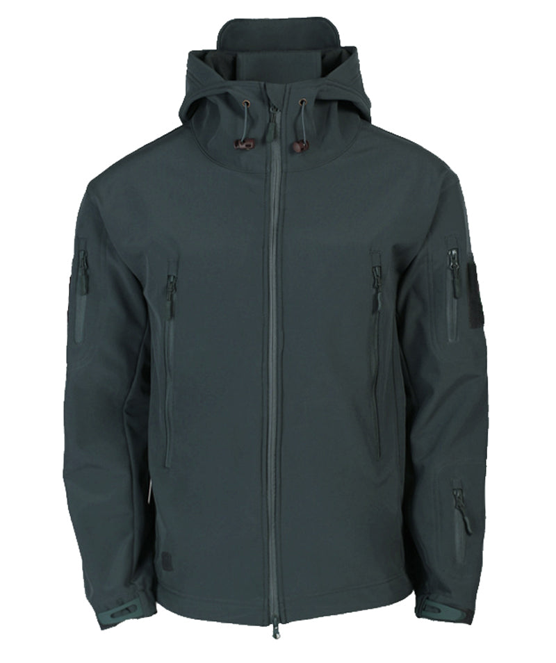 Veste Soft Shell - Manteau bombardier à capuche imperméable et coupe-vent tactique pour hommes