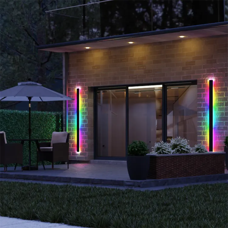 Aplique LED de pared impermeable para exterior e interior (RGB)