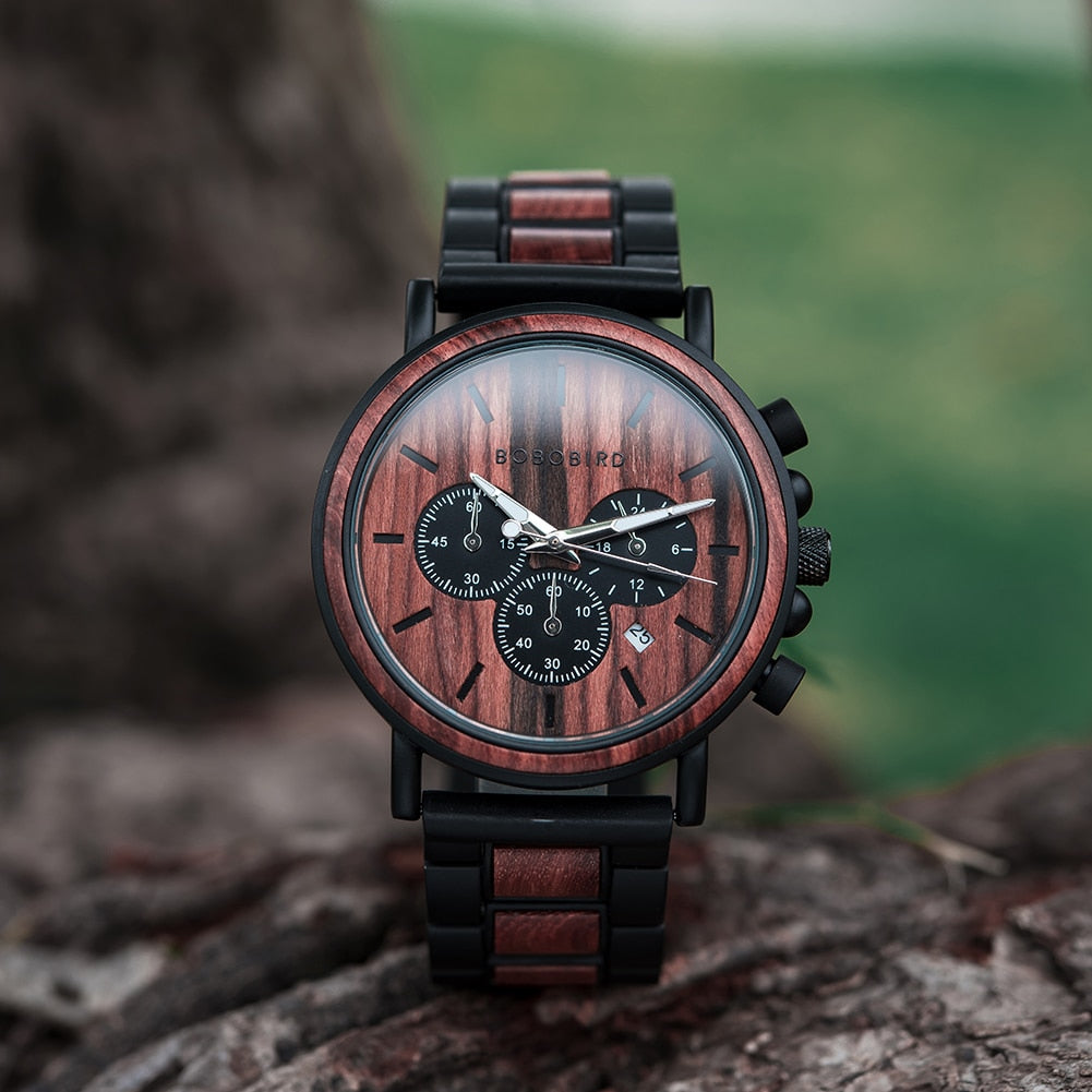 Reloj de madera BOBOBIRD