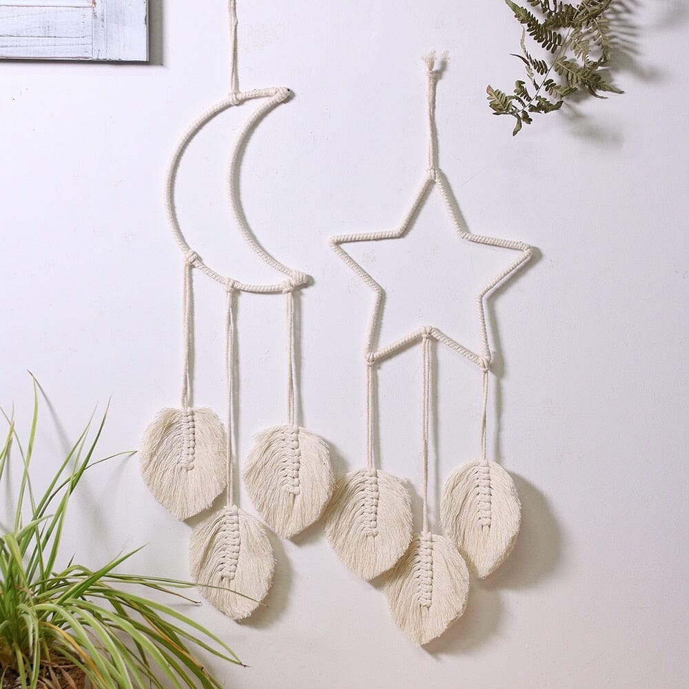 Atrapasueños de macramé con luces