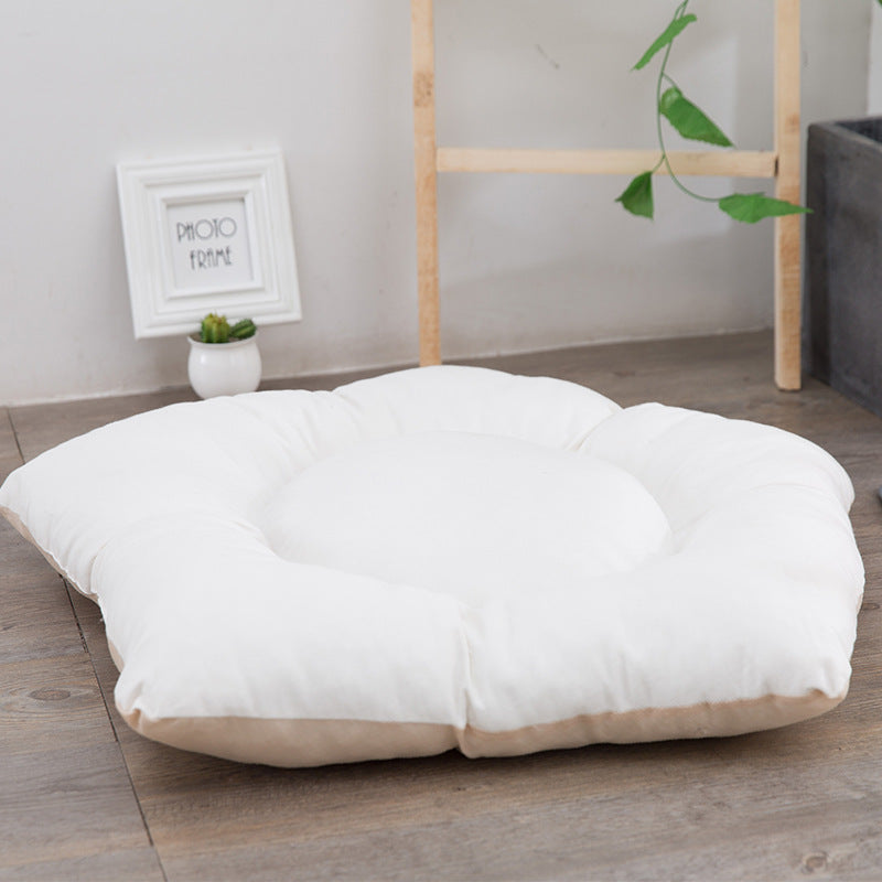 Witte kanten Boho hondentipi met pluchen hondenbed