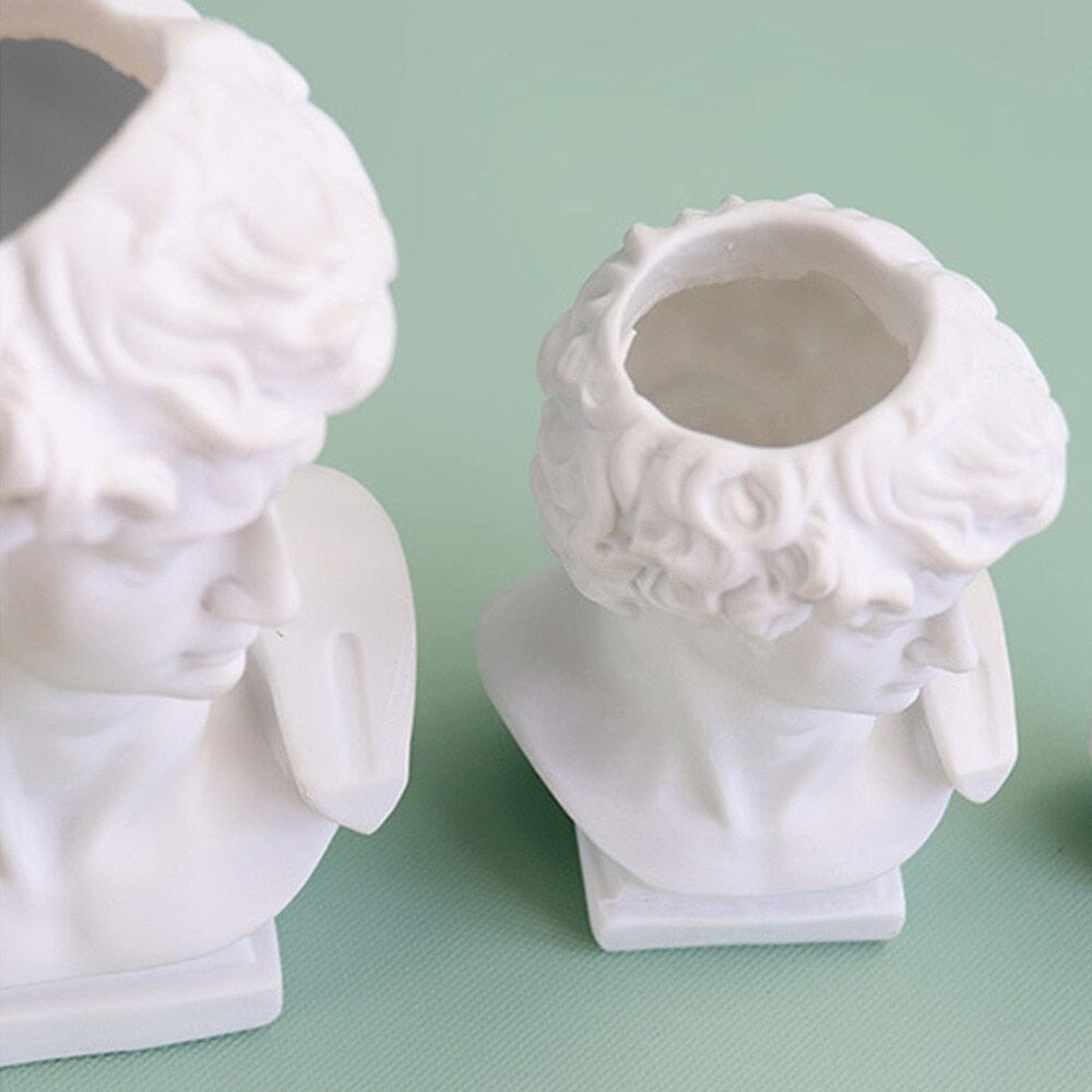 Greek Statue Resin Mini Vase Storage Pot