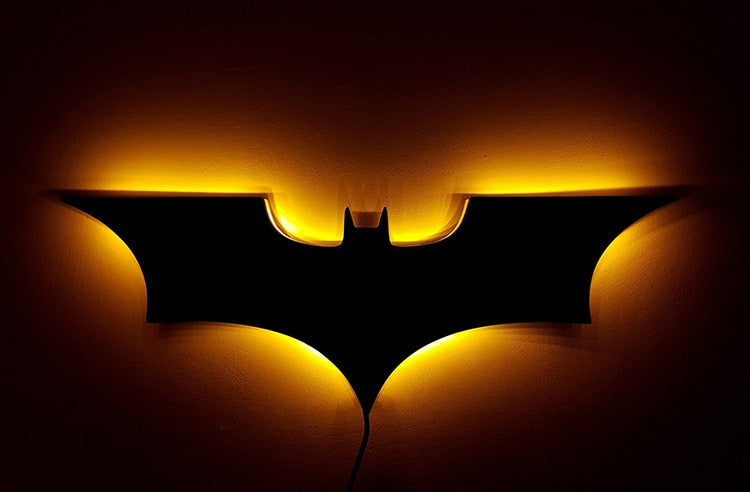 Applique murale LED Batman avec télécommande sans fil et changement de couleur