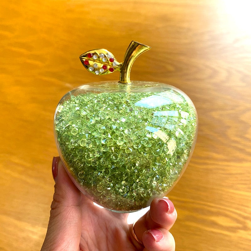 Vrimlo® Handmade Crystal Apple Figurine