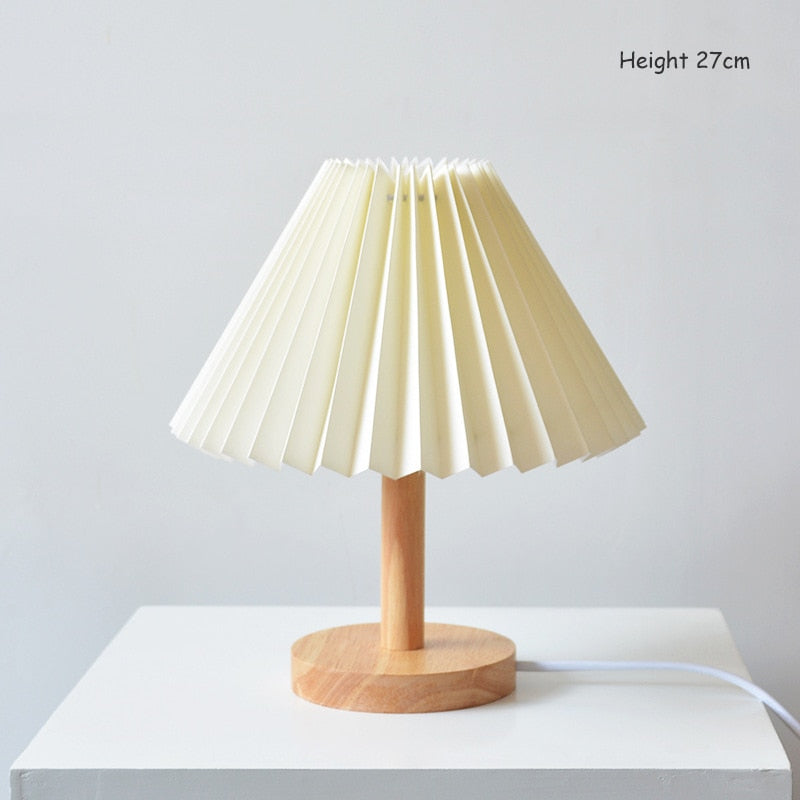 Korean Retro Pleated Table Lamp