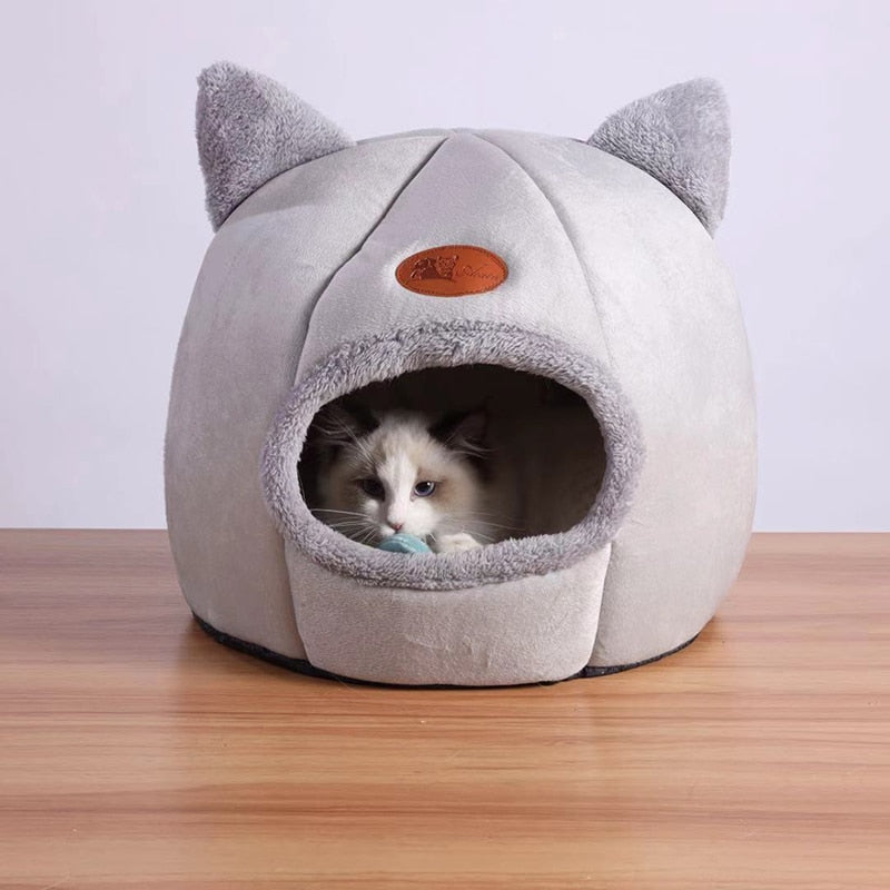 Cute Kitty Calming Cat Cave med aftagelig kattesengepude