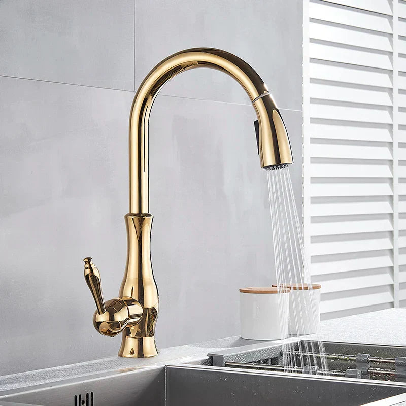 GlamFaucet – Torneiras de Cozinha Douradas