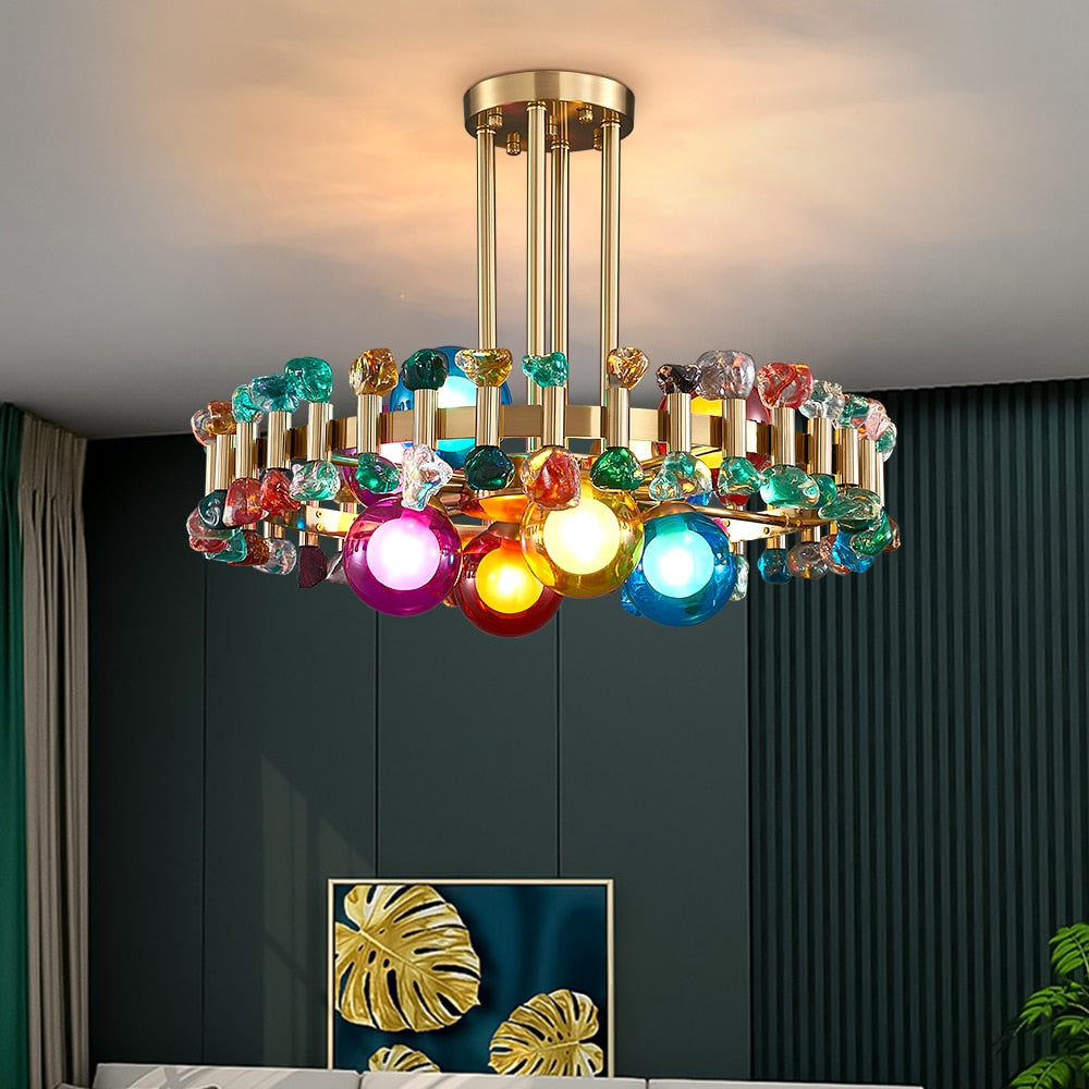 YLK Rarmaden Colorful Luxury crystal chandelier