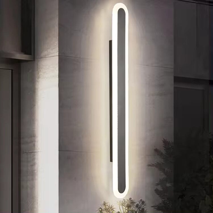 Alana Black Outdoor LED Strip Wall Lamp