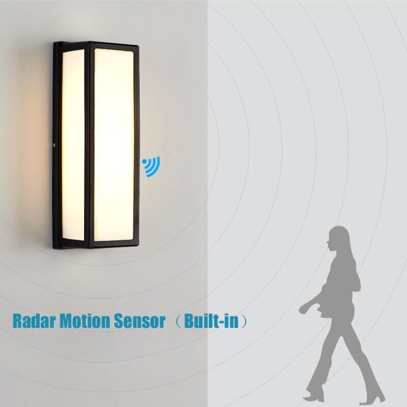 Lâmpada de Sensor de Movimento Retangular LED para Exterior