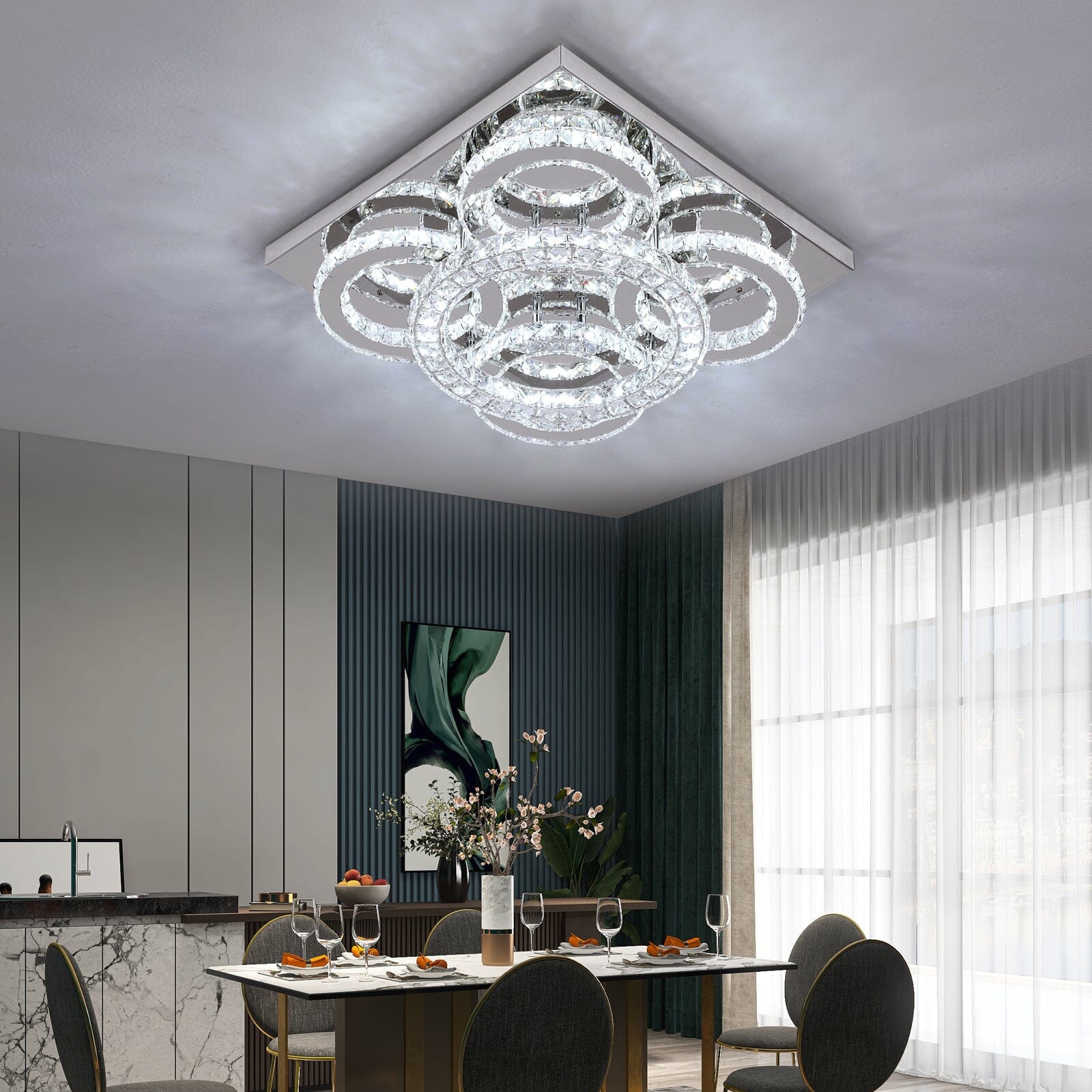 Nina 5 Ring Chandelier