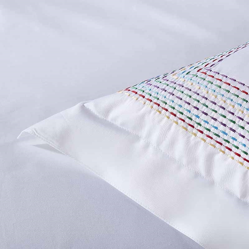 Abyad Hotel Rainbow Stitch Egyptian Cotton Bedding Set