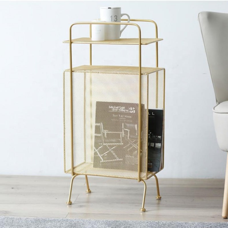 Blair Metal Side Table and Magazine Rack