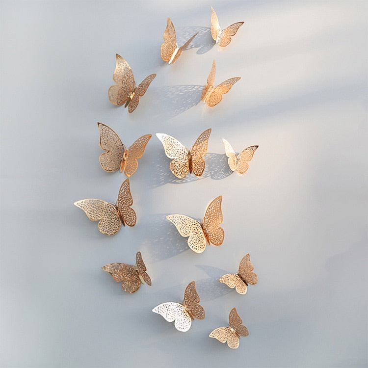 3D Schmetterling Wandaufkleber | Perfekt für Hochzeiten