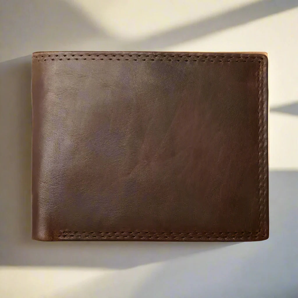 Oliver Vintage Genuine Leather Men’s Wallet – RFID Blocking & Coin Pocket